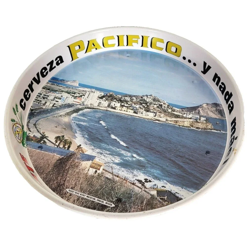 Vtg 80s Pacifico Cerveza  Y Nada Mas! Fina Excellente Sinaloa Mazatlan Beer Tray